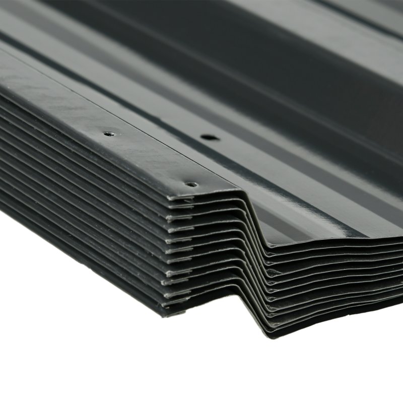 Outsunny Corrugated Roofing Sheets, Pack of 12, Galvanised Metal Roofing Sheets for Greenhouse, Garage, Storage Shed, Carport, 129 x 45cm, Dark Grey