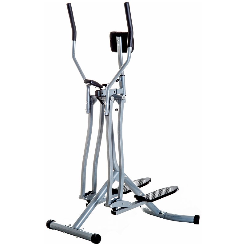HOMCOM Upright Elliptical Cross Trainer, Air Walker with LCD Monitor for Aerobic Exercise, Cross Trainers Exercise Machines for Home, 110kg Capacity, 96 x 60 x 152cm, Grey