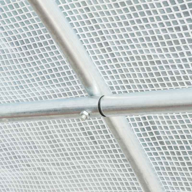 Outsunny 6 x 3 x 2m Greenhouse Replacement Cover ONLY Winter Garden Plant PE Cover for Tunnel Walk-in Greenhouse with Roll-up Windows Door Outdoor, White