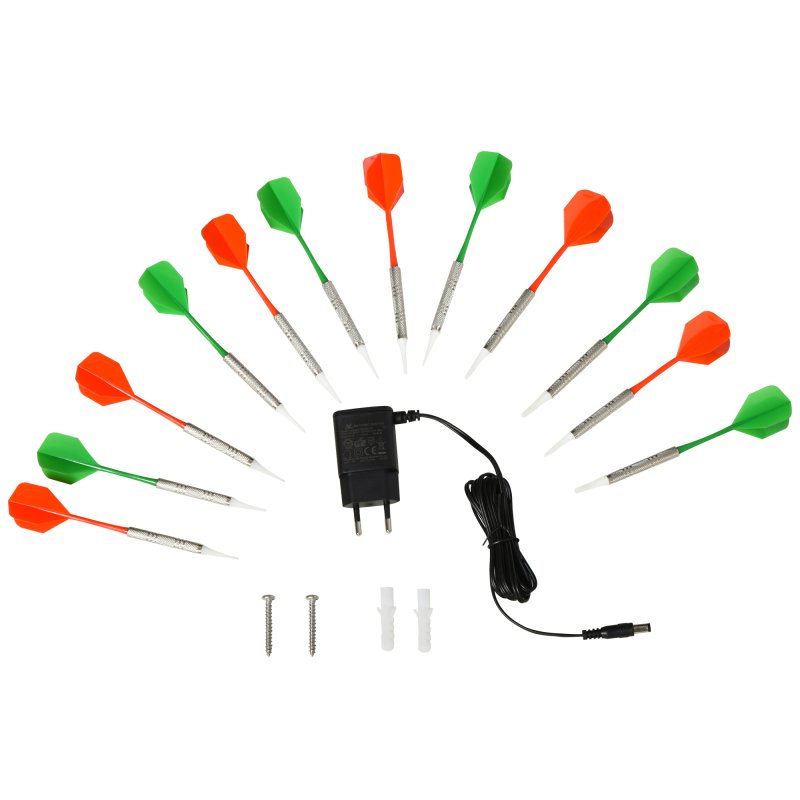 HOMCOM DART BOARD SET ELECTRONIC DARTBOARD LED DIGITAL SCORE DISPLAY SOFT TIP 27 GAMES SPEAKER SOUND WITH DARTS