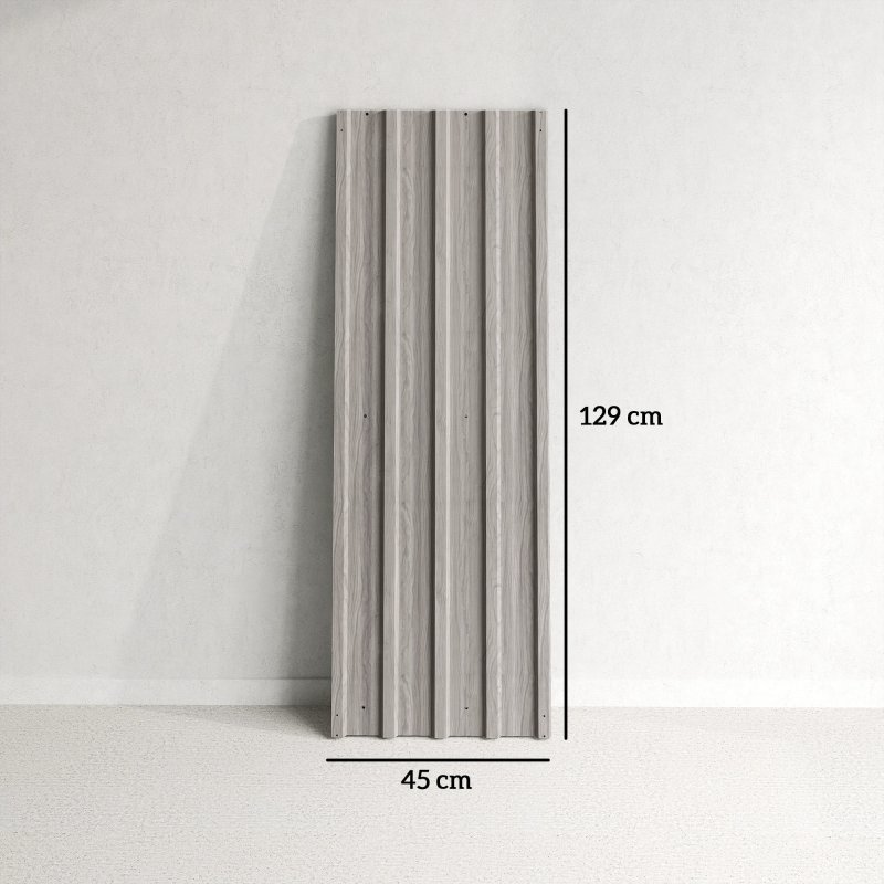 Outsunny Corrugated Roofing Sheets, Pack of 12, Galvanised Metal Roofing Sheets for Greenhouse, Garage, Storage Shed, Carport, 129 x 45cm, Grey Wood Effect