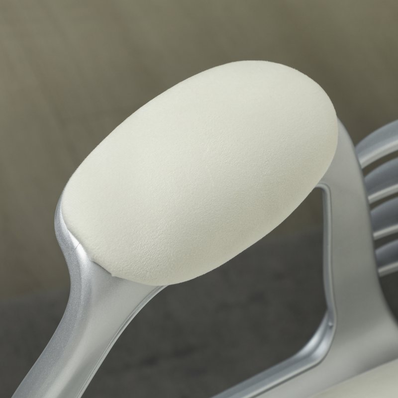 Vinsetto Home Office Chair, Velvet Computer Chair, Button Tufted Backrest with Swivel Wheels, Adjustable Height and Tilt Function, Cream White
