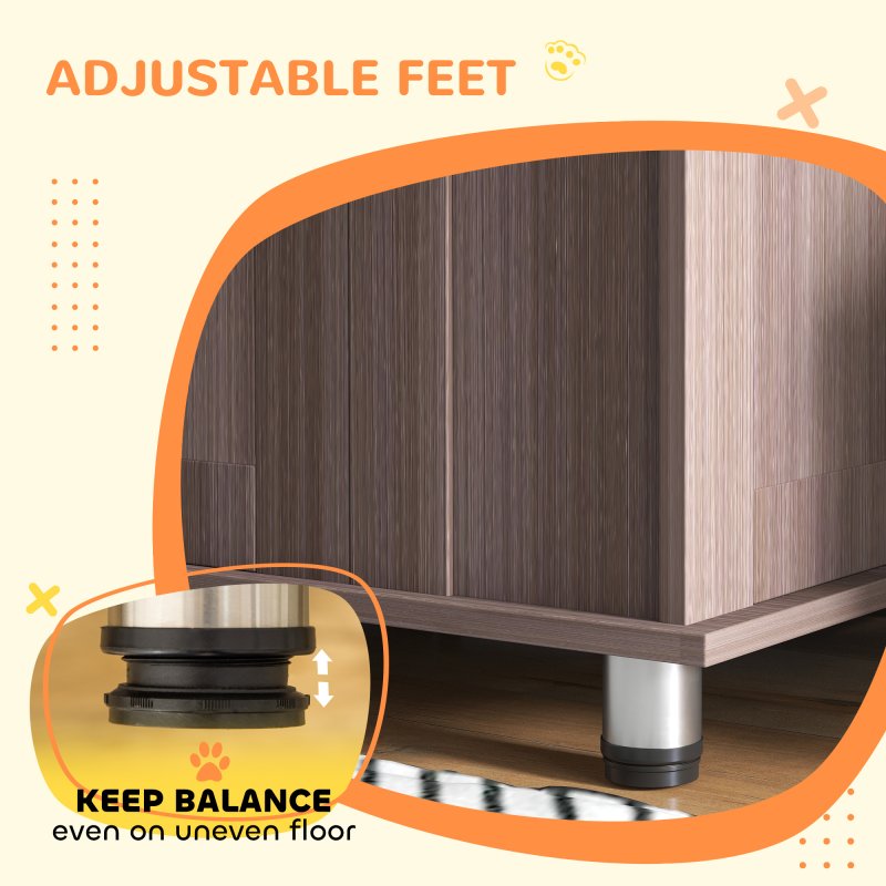 PawHut Dog Crate Furniture End Table, Pet Kennel for Extra Large Dogs with Magnetic Door Indoor Animal Cage, Purple, 114 x 60 x 82 cm