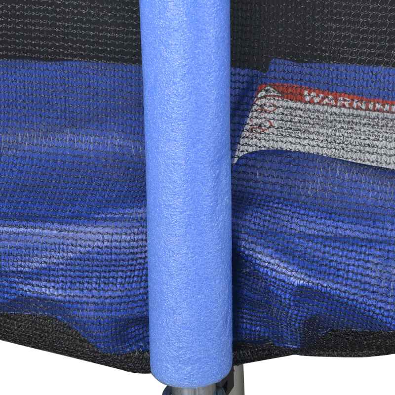 HOMCOM 8ft Trampoline Net Replacement Safety Net Enclosure Net Spare w/ 6 Poles
