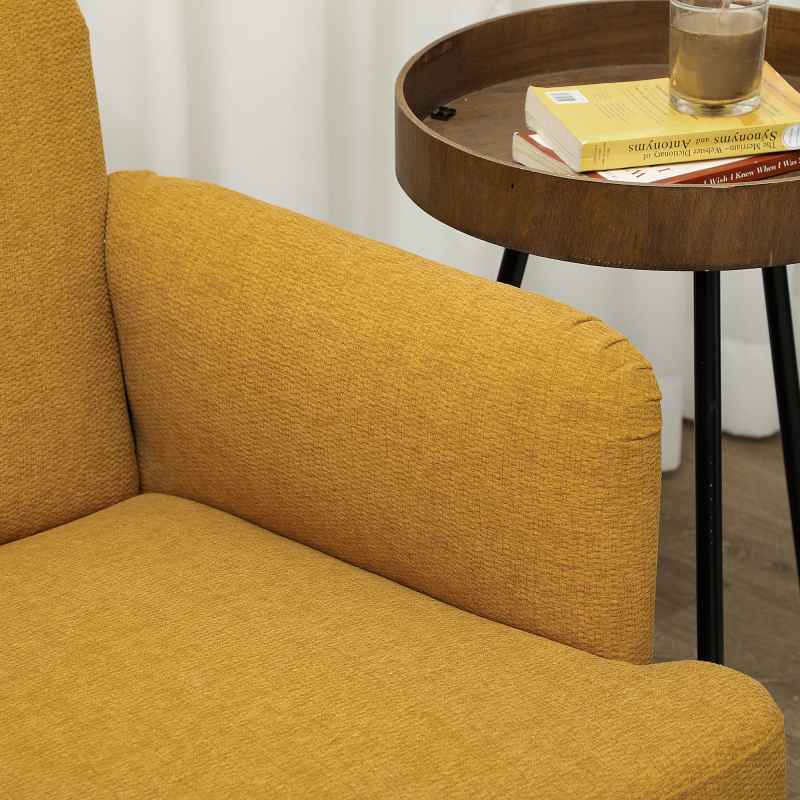 HOMCOM 2 Seater Sofa, Small Sofa Couch with 21cm Thick Padding and Wood Legs, Modern Velvet Feel Fabric Loveseat for Living Room, Bedroom, Home Office