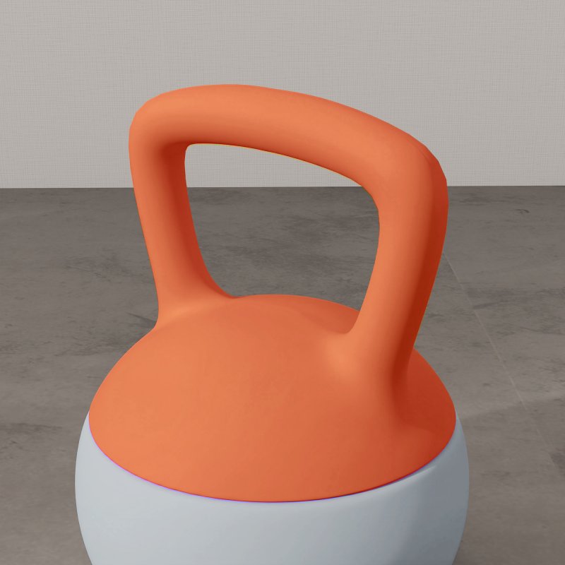 SPORTNOW Soft Kettlebell, 10kg Kettle Bell with Non-Slip Handle for Home Gym Weight Lifting and Strength Training, Orange and Grey