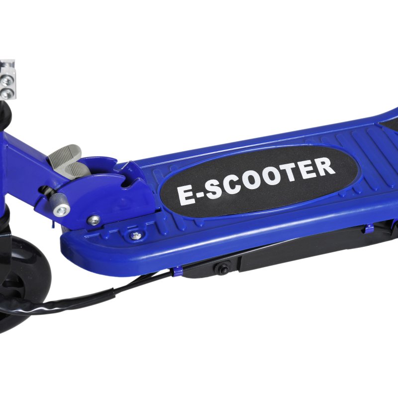 HOMCOM Electric Scooter for Kids, 120W Foldable E Scooter for Age 7-14 with Adjustable Height, Rear Brakes, Up to 12 KM/H, Maximum Range 10 KM, Blue