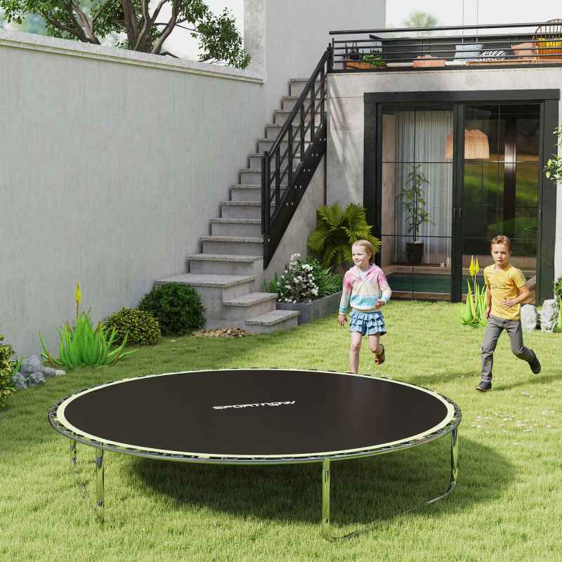 SPORTNOW Trampoline Replacement Mat with Eight Rows of Stitching, Spring Pull Tool, 54 V-Hooks, for 10ft Trampoline, Using 14cm Springs, Trampoline Jumping Mat, Green