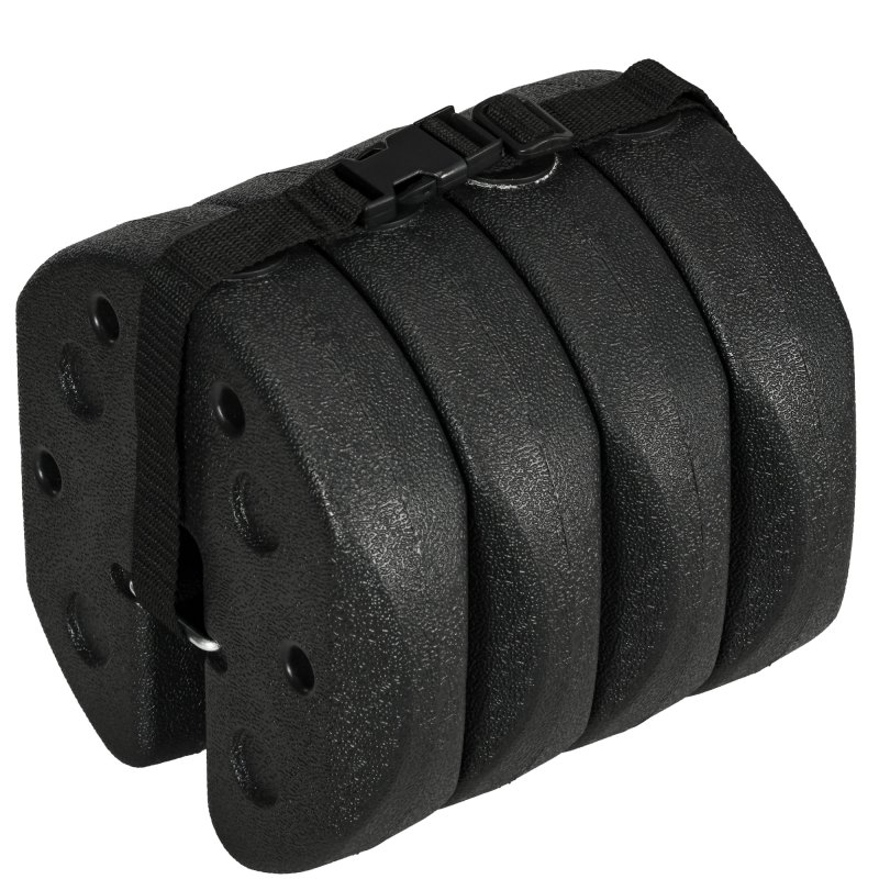 Outsunny Gazebo Weights Set of 4, 12KG Weights for Gazebo Legs with Reinforce Pins and Carry Belt, for Gazebos Shelters Marquees Tents