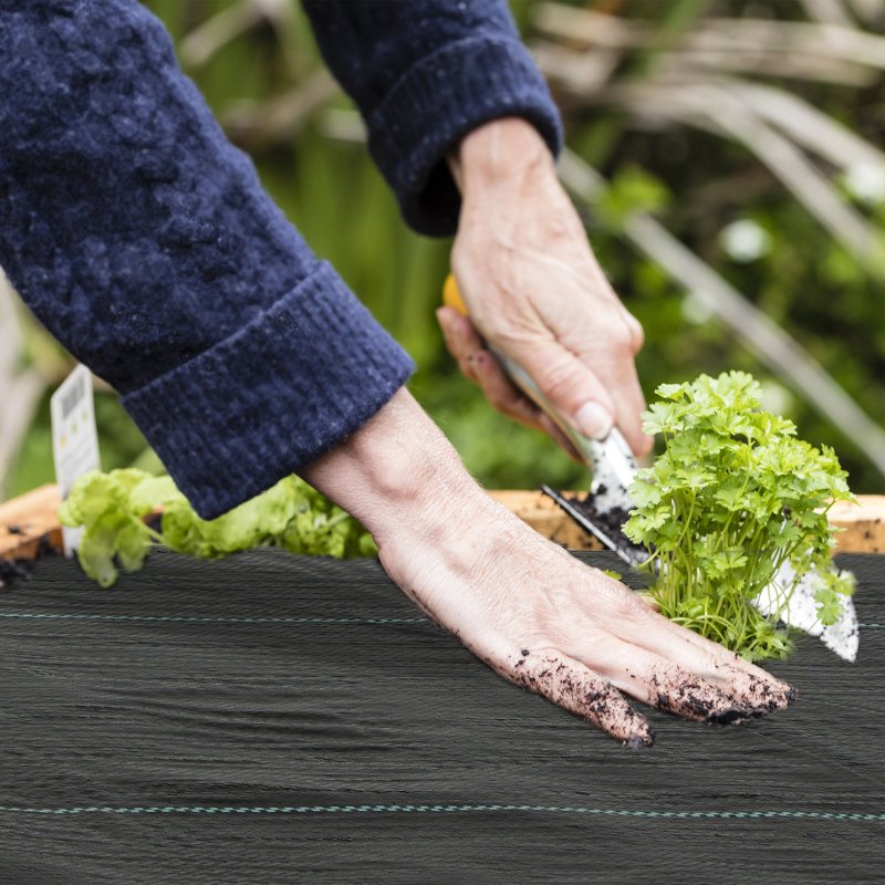 Outsunny 2m x 90m Weed Control Membrane, Heavy Duty Weed Control Barrier Fabric, 90gsm Ground Cover for Patios, Garden, Flower beds, Landscaping