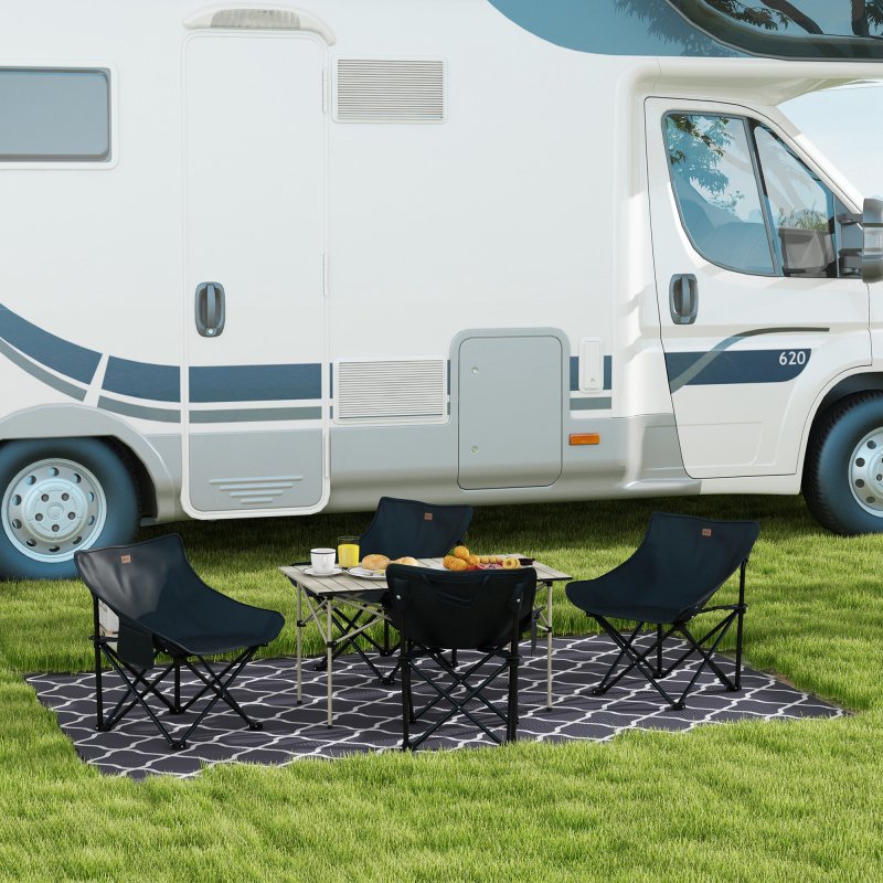 Outsunny Portable Camping Table, 3ft Lightweight Folding Aluminium Picnic Table with Roll Up Top, Carry Bag for Outdoor Camping, Picnic, Hiking, Cooking, BBQ, Fishing, Khaki