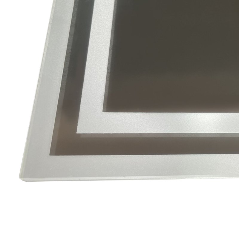 kleankin Bathroom Mirror with LED Lights, Dimmable Makeup Mirror with 3 Temperature Colours, Defogging Film, Memory Function and Aluminium Frame, Hardwired, Horizontal and Vertical, 60 x 50?cm