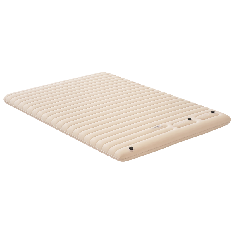 Outsunny Double Air Bed with Foot Pump and Carry Bag, Inflatable Mattress for Guest, Camping, Travel, 195 x 140 x 10cm, White