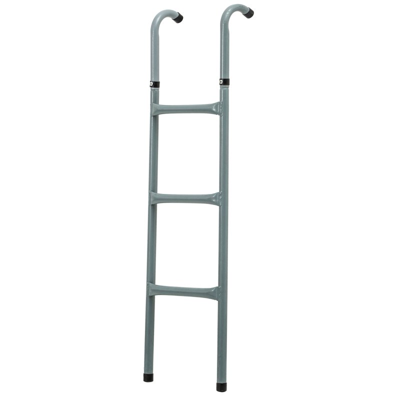 Outsunny Metal Trampoline Ladder 3 Step Outdoor Stepper for 12ft or 14ft Trampoline