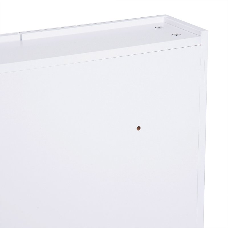 HOMCOM Mirror Cabinet, Wall Mount Bathroom Storage Cabinet with Adjustable Shelf, Double Door Cupboard, 60 x 15 x 75 cm
