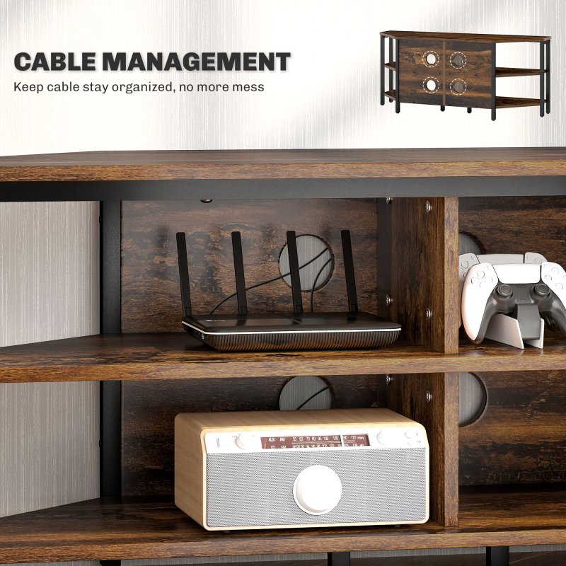 HOMCOM Corner TV Stand Cabinet, TV Unit for TVs up to 50