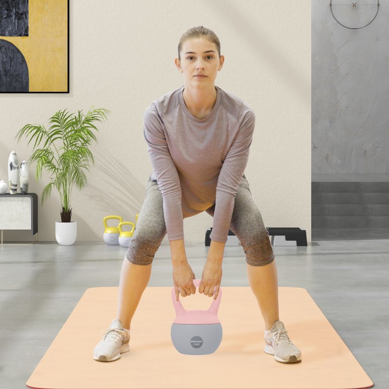SPORTNOW Soft Kettlebell, 12kg Kettle Bell with Non-Slip Handle for Home Gym Weight Lifting and Strength Training