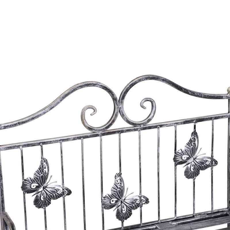 Outsunny 3 Tier Plant Stand Indoor Outdoor, Metal Plant Shelf Flower Display Rack for Potted Plants Garden Balcony Decor, 44 x 25 x 96 cm