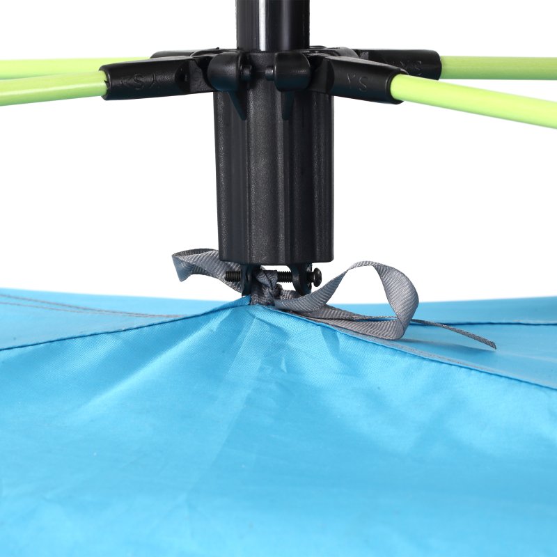 Outsunny 2 Man Pop-up Tent Beach Tent Sun Shelter w/ Windows Doors Hook Sandbags UV Protection Waterproof Outdoor Adventure Garden, Light Blue