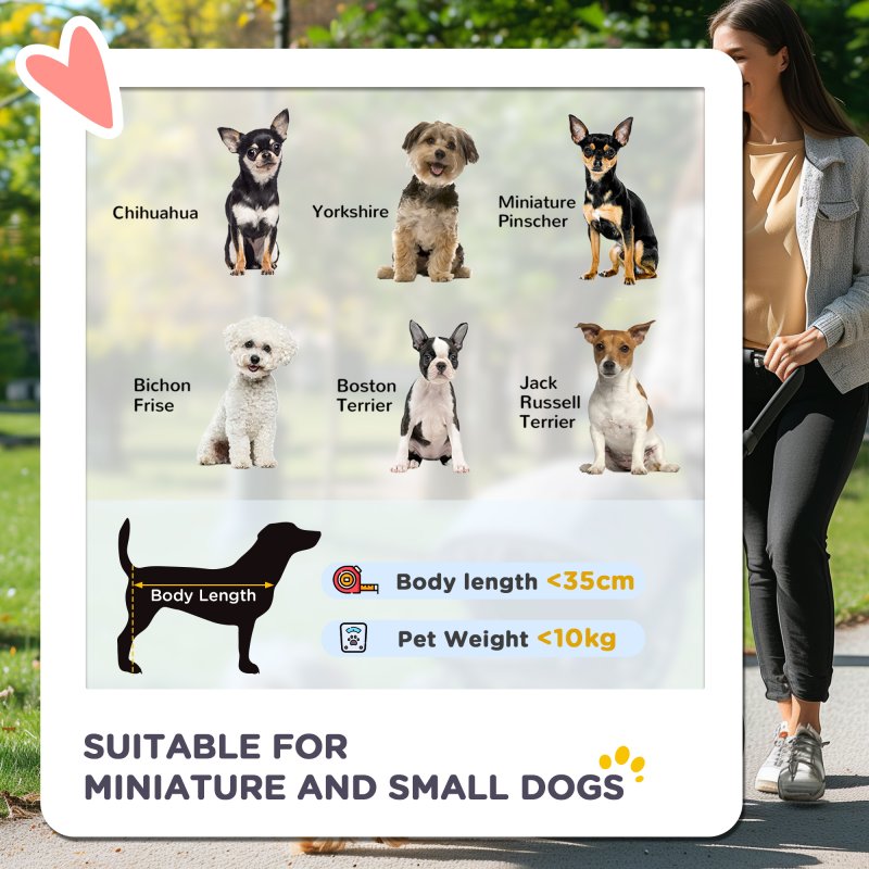 PawHut Dog Pram Dog Stroller 3 in 1 Pet Pushchair Detachable Design with Universal Wheels, Brake for Small Miniature Dogs - Black
