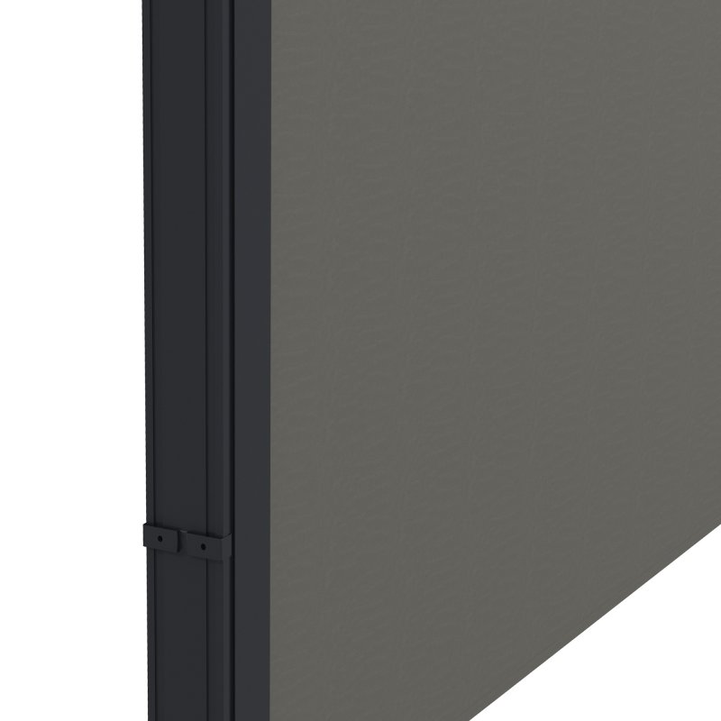 Outsunny Retractable Side Awning, Garden Privacy Screen Divider, Full Cassette Wind Breaker for Hot Tub, Balcony, Terrace, Pool, 400 x 160cm, Dark Grey