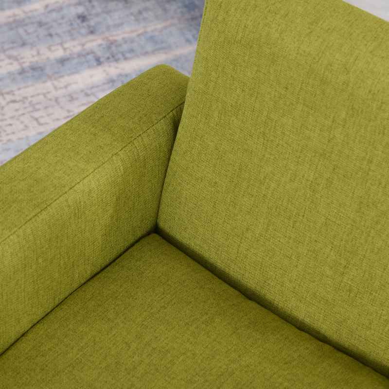 HOMCOM Children's Armchairs Toddler Chair Wood Frame Anti-Slip Legs High Back Bedroom Playroom Furniture Green