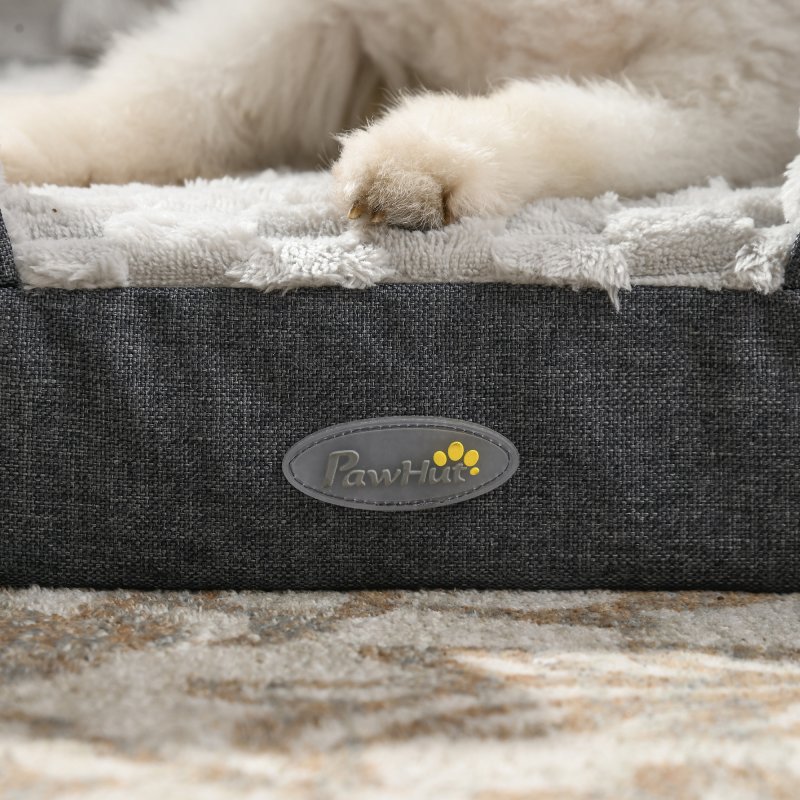 PawHut Dog Sofa Bed Pet Bed Dog Mattress with Removable Washable Cover, Anti-Slip Bottom, for Medium Sized Dogs, 90L x 69W x 21Hcm - Charcoal Grey