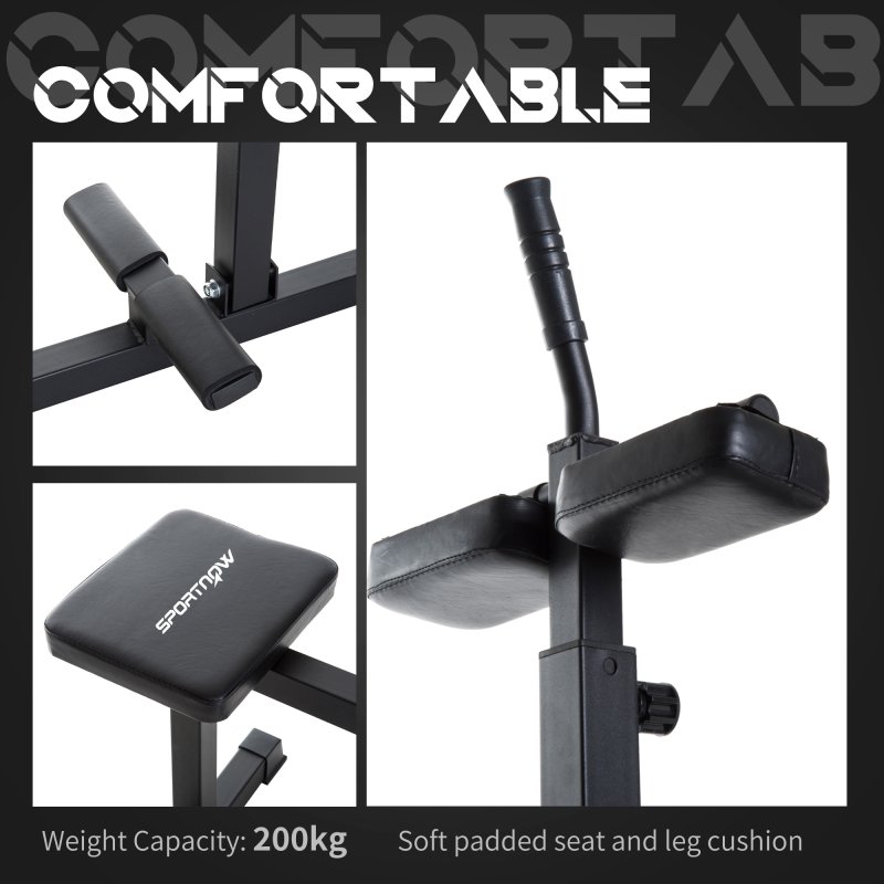 SPORTNOW Seated Leg Extension Machine, Adjustable Leg Raise Machine and Curl Machine with Plate Loaded for Hip, Lower Body and Home Gym Workout