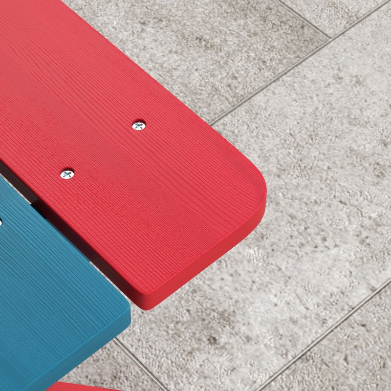 Outsunny Kids Picnic Table Wooden Garden Furniture Bench with Removable Umbrella Outdoor, for Ages 3-6 Years - Multicoloured