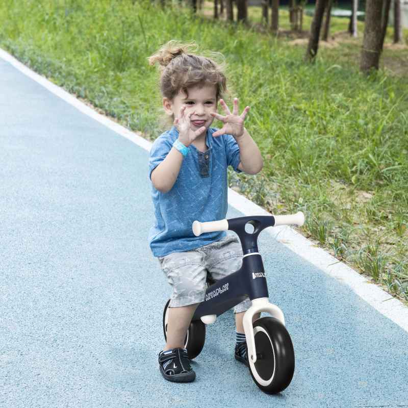 AIYAPLAY Baby Balance Bike Children Bike Without Pedals w/ Adjustable Seat, for Toddlers, Ages 1.5-3 Years up to 25kg - Blue