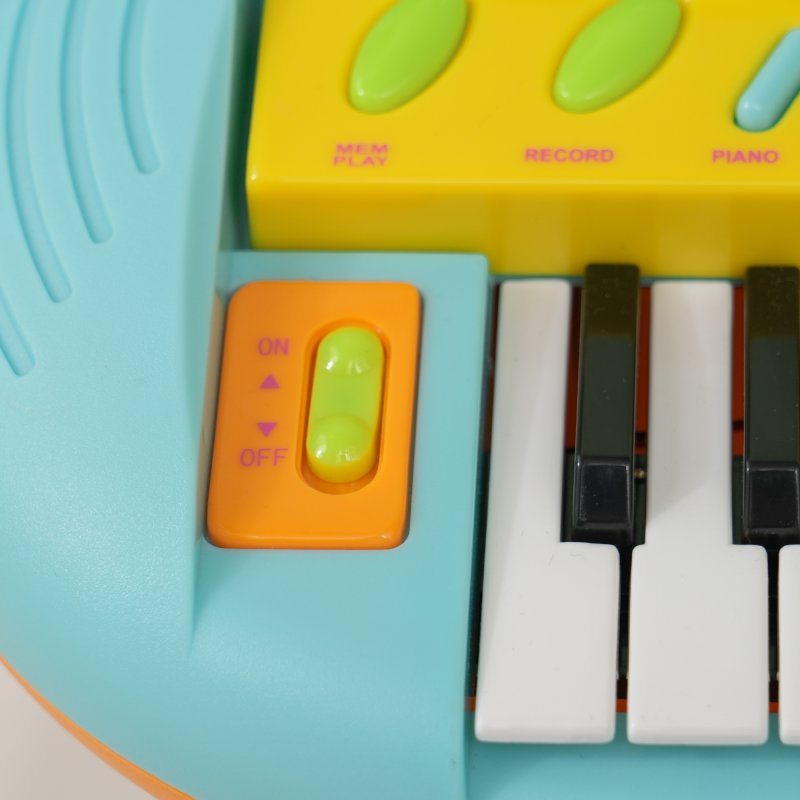 AIYAPLAY Kids Piano, 37 Keys Electronic Keyboard, Children Grand Piano with Microphone, Stool, LED Light, Record & Play Function, Musical Instrument for Kids Ages 3-6 Years, Blue