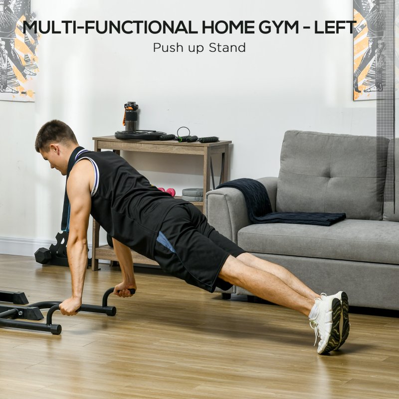 SPORTNOW Multi Gym Workout Station All-in-One Home Gym Equipment with 65kg Weight Stack, Sit Up Bench, Push Up Stand, Dip Station, for Home Gym Full Body Strength Training