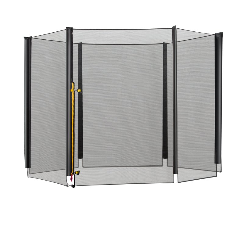 HOMCOM 10ft Trampoline Net Replacement Safety Net Enclosure Net Spare w/ 6 Poles