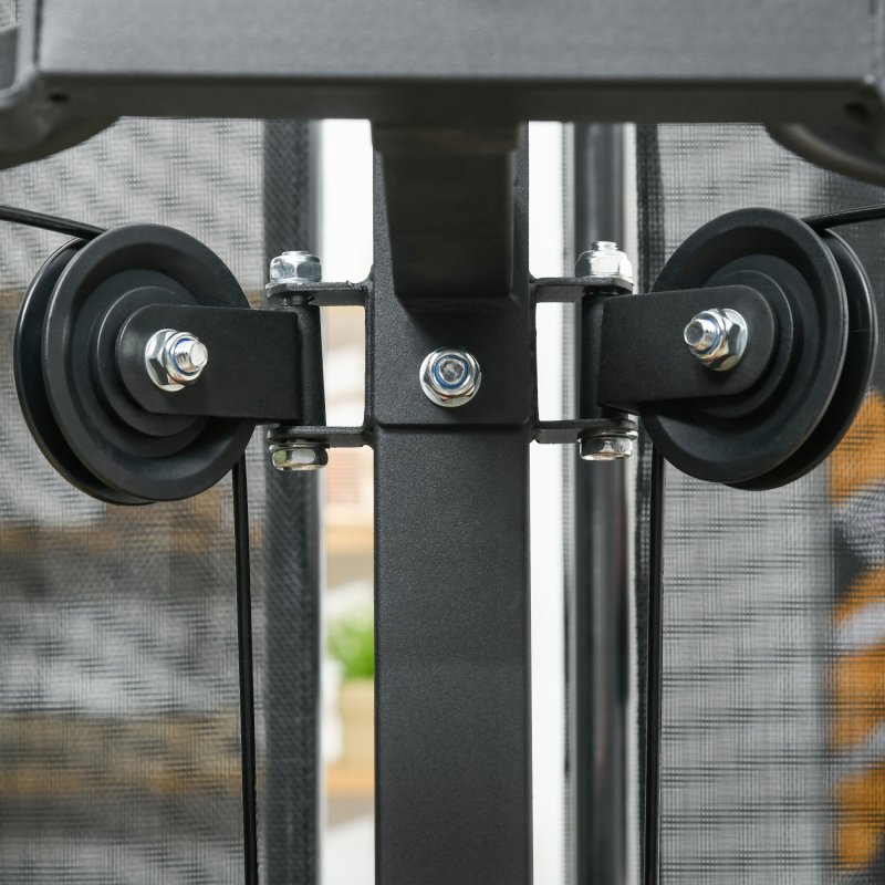SPORTNOW Multi Gym Workout Station All-in-One Home Gym Equipment with 65kg Weight Stack, Sit Up Bench, Push Up Stand, Dip Station, for Home Gym Full Body Strength Training