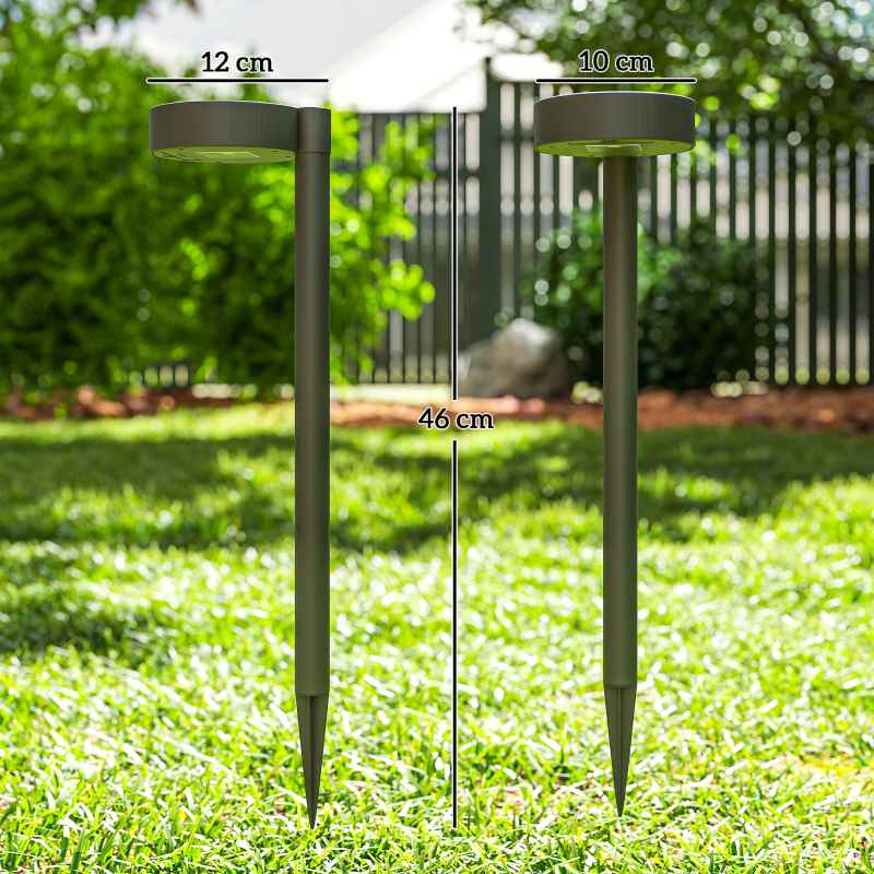 Outsunny Solar Lights Outdoor Garden Stake 8 Pack Pathway Lighting, Solar Stake Lights with Auto On/Off LED, IP44 Waterproof Plastic Outdoor Garden Lighting for Path, Patio and Landscape