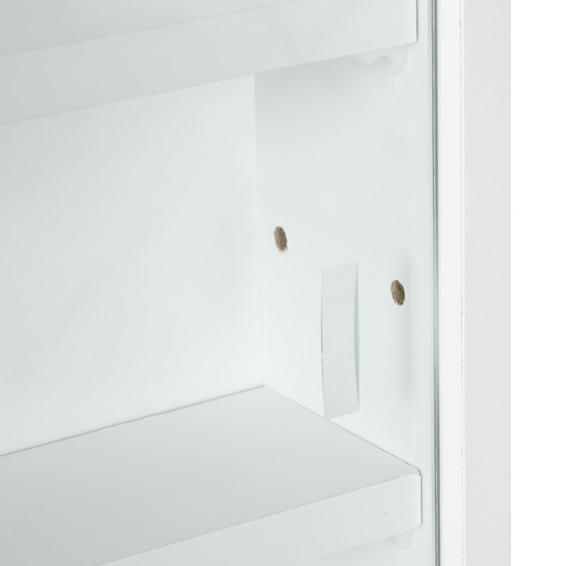 HOMCOM 5-Tier Wall Mounted Display Cabinet, Display Case with 4 Adjustable Shelves, Glass Doors for Home Office Ornaments 60x80cm