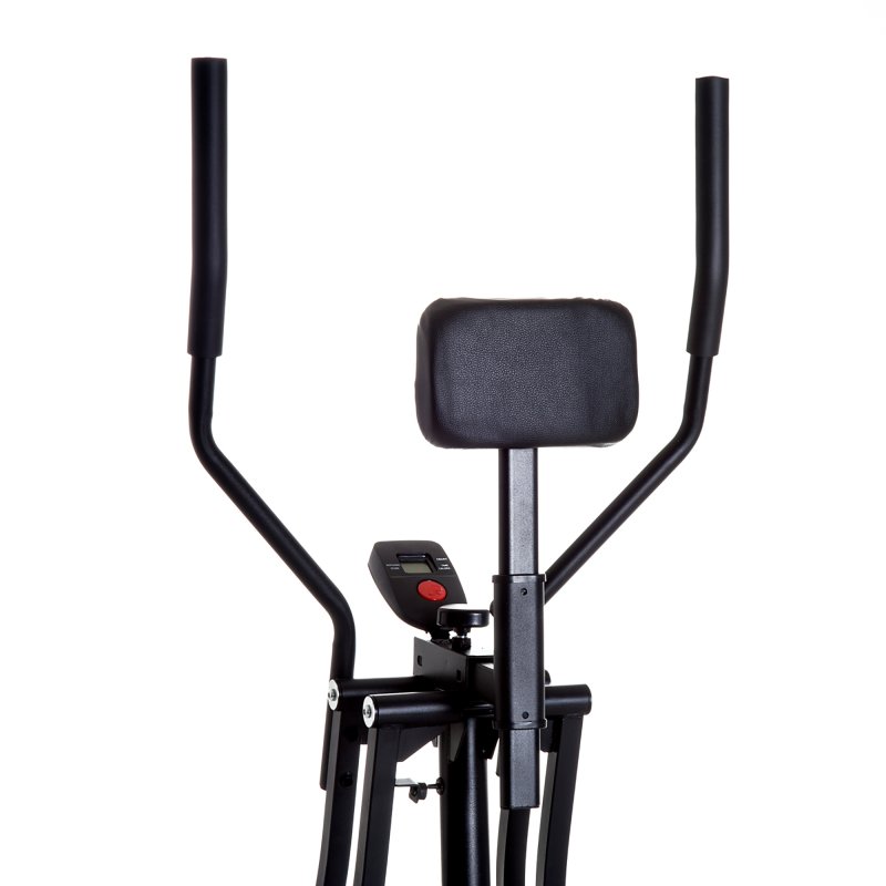 HOMCOM Upright Elliptical Cross Trainer, Air Walker Glider Home Gym, Cross Trainer Fitness Exercise Machine with LCD Monitor - Black