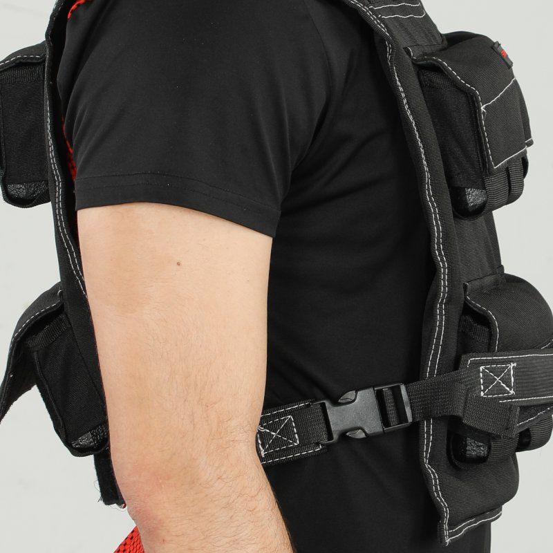 SPORTNOW 20KG Adjustable Weighted Vest, Weight Vest with 20 Metal Weights, Adjustable Straps and Reflective Strips, for Men and Women Running Cardio Exercise Strength Training