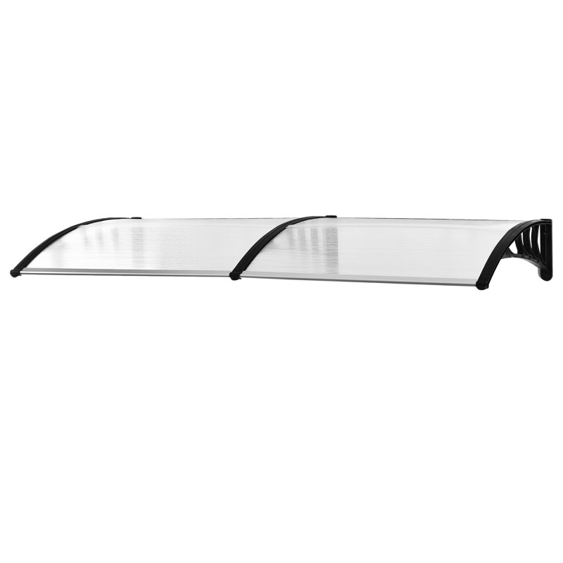 Outsunny Front Door Canopy, Waterproof Outdoor Awning, 75 x 195 cm Rain Shelter for Window, Porch and Front/Back Door, Clear