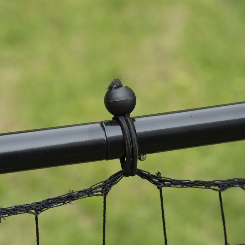 HOMCOM Rebounder Net Practise Kickback Target Goal with 5 Angles, for Teens, Adults, Softball, Football Training, Black