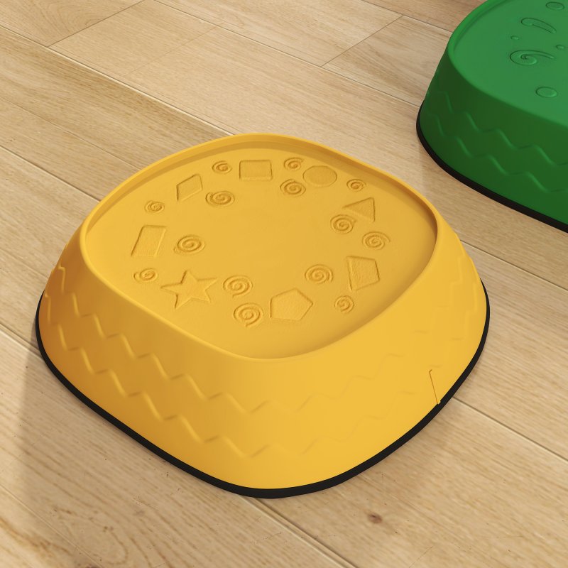 AIYAPLAY 5PCS Balance Stepping Stones, Frog-Shaped Sensory Stepping Stones for Toddlers, Anti-Slip Edging, Stackable Design, Indoor Outdoor Obstacle Course for Kids Ages 2-8, Multicoloured