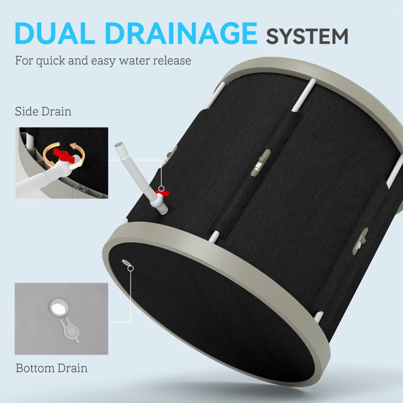 SPORTNOW Ice Bath Tub Outdoor, 210L Portable Cold Water Therapy Tub, Recovery Cold Plunge Pool with Lid, Cover, Carry Bag for Athletes, Black
