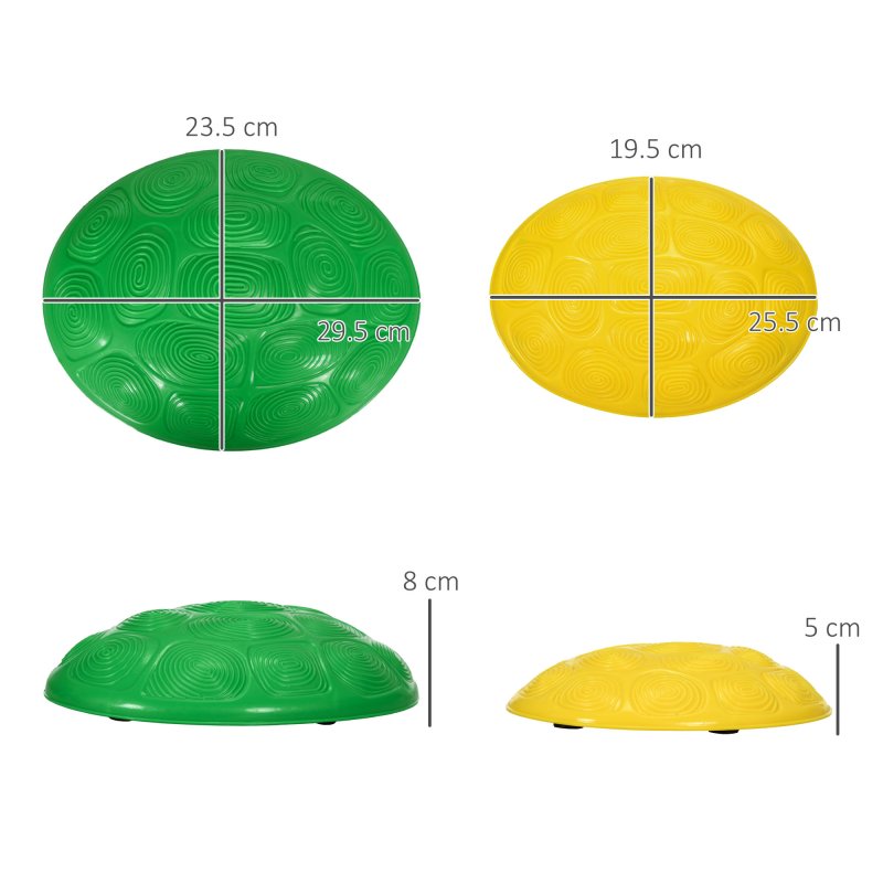 ZONEKIZ Stepping Stones Kids, 6PCs Balance River Stones with Non-Slip Mats, Indoor Outdoor Sensory Toys, Obstacle Course for Ages 3-8 Years, Stackable - Multicoloured