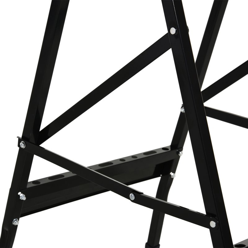 DURHAND 4-in-1 Work Bench, Folding Clamp Table w/ 4 Adjustable Clamping Pegs for DIY Home Garage, Black