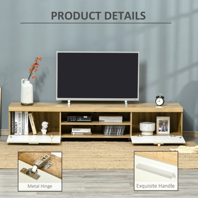 HOMCOM 200cm TV Cabinet for TVs up to 90