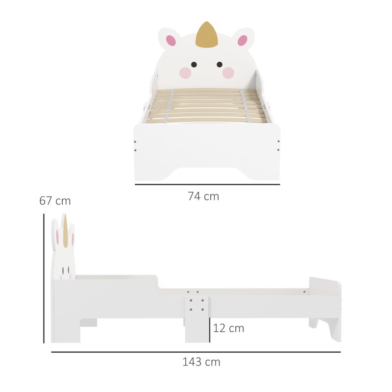 ZONEKIZ Toddler Bed Frame, Kids Bedroom Furniture, for Ages 3-6 Years
