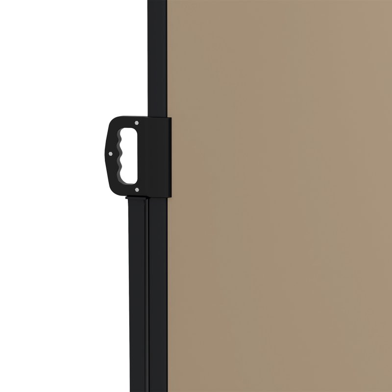 Outsunny Retractable Side Awning, Garden Privacy Screen Divider, Full Cassette Wind Breaker for Hot Tub, Balcony, Terrace, Pool, 400 x 160cm, Khaki