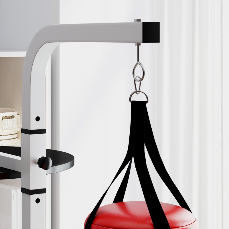 HOMCOM Freestanding Boxing Punch Bag & Speed ball Station, for Home Gym, White