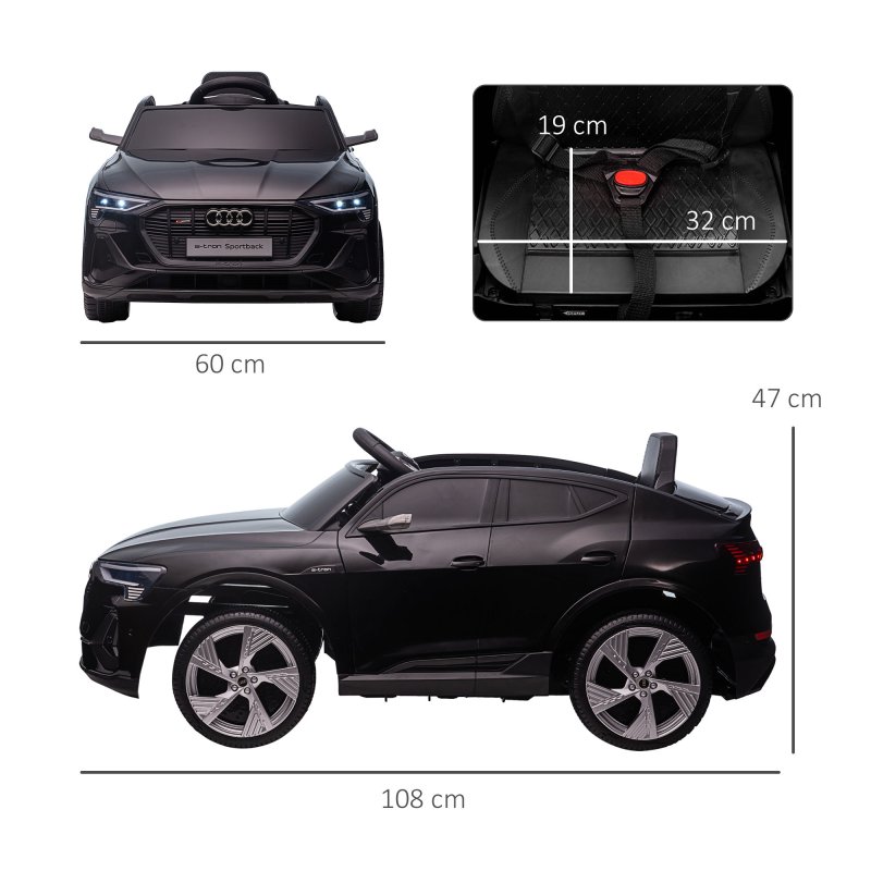 HOMCOM Audi E-tron Licensed 12V Kids