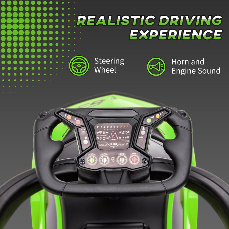 AIYAPLAY Licensed 2 in 1 Baby Ride on Push Car Toddler Push Along Car with Parent Handle Sliding Car with Horn Steering Wheel NO POWER for 1 - 3 Years, Green